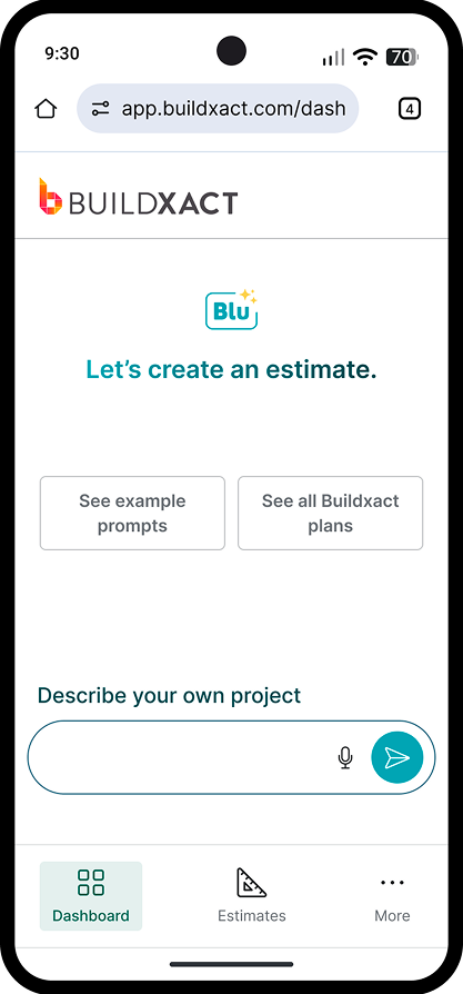 Buildxact Go features